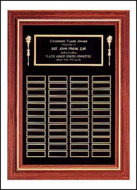 Perpetual Plaque with 48 Plates on Velour (18"x25")